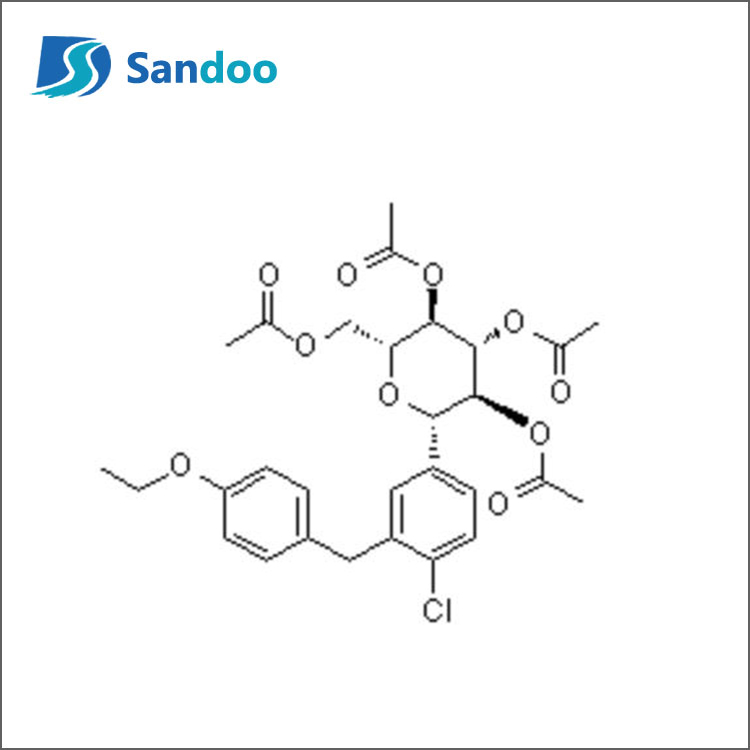 (1S)-1,5-anhidro-1-C-[4-clor-3-[(4-etoxifenil)metil]fenil]-D-glucitol tetraacetat