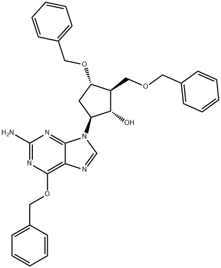 (1S,2S,3S,5S)-5-(2-Amino-6-(benziloxi)-9H-purin-9-il)-3-(benziloxi)-2-(benziloximetil)ciclopentanol