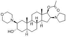 (2b,3a,5a,16b,17b)-17-acetoxi-3-hidroxi-2-(4-morfolinil)-16-(1-pirolidinil)androstan
