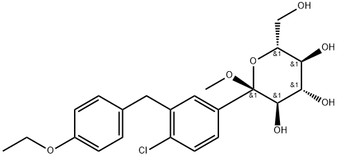 (2S,3R,4S,5S,6R)-2-(4-clor-3-(4-etoxibenzil)fenil)-6-(hidroximetil)-2-metoxitetrahidro-2H-piran-3,4,5-triol