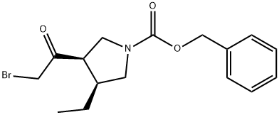 Ester fenilmetilic al acidului (3R,4S)-3-(2-bromoacetil)-4-etil-1-pirolidincarboxilic