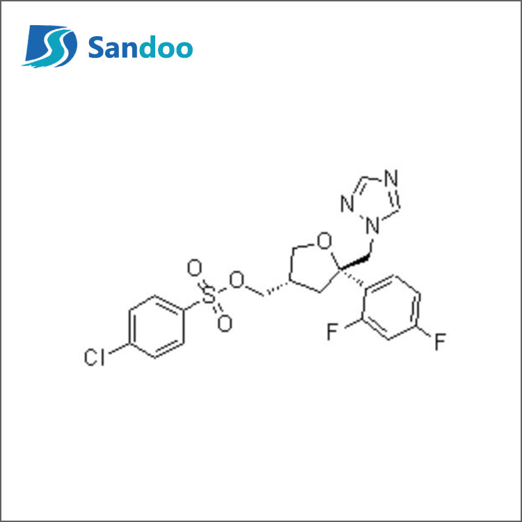 Ester metilic al acidului (3S-Cis)-4-clorbenzensulfonic [5-(2,4-difluorfenil)tetrahidro-5-(1H-1,2,4-triazol-1-ilmetil)-3-furanil]metil