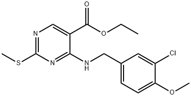 (5-piriMidincarboxilicacid, 4-[[(3-clor-4-metoxifenil)metil]aMino]-2-(metiltio)-,ester etilic)