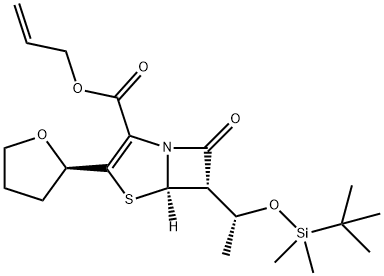 (5R,6S)-6-[(1R)-1-[[(1,1-dimetiletil)dimetilsilil]oxi]etil]-7-oxo-3-[(2R)-tetrahidro-2-furanil]-4 2-propenil ester al acidului -tia-1-azabiciclo[3.2.0]hept-2-en-2-carboxilic