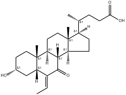 Acid (E)-3α-hidroxi-6-etiliden-7-ceto-5β-colan-24-oic