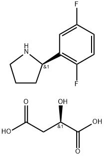 (R)-2-(2,5-difluorfenil)pirolidină (R)-2-hidroxisuccinat