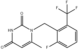 1-[2-fluor-6-(trifluormetil)benzil]-6-metilpirimidin-2,4(1H,3H)-dionă