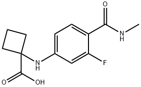 Acid 1-((3-fluor-4-(metilcarbamoil)fenil)amino)ciclobutancarboxilic