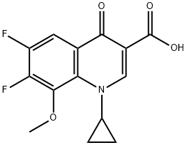 Acid 1-ciclopropil-6,7-difluor-1,4-dihidro-8-metoxi-4-oxo-3-chinolincarboxilic