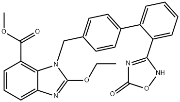 Acid 1H-benzimidazol-7-carboxilic, 1-[[2'-(2,5-dihidro-5-oxo-1,2,4-oxadiazol-3-il)[1,1'-bifenil]-4- il]metil]-2-etoxi-, ester metilic
