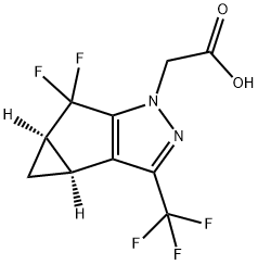 Acid 1H-ciclopropa[3,4]ciclopenta[1,2-c]pirazol-1-acetic, 5,5-difluor-3b,4,4a,5-tetrahidro-3-(trifluormetil)-, (3bS,4aR) )-