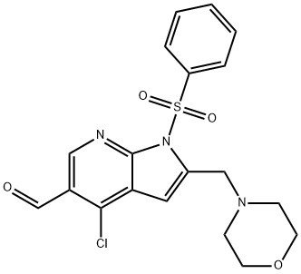 1H-pirolo[2,3-b]piridin-5-carboxaldehidă, 4-clor-2-(4-morfolinilmetil)-1-(fenilsulfonil)-