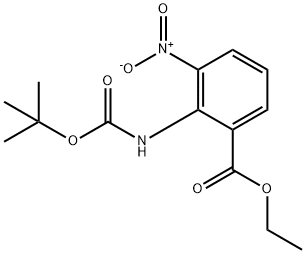 Ester etilic al acidului 2-[1,1-dimetil etil etoxi carbonil]amino-3-nitro benzoic