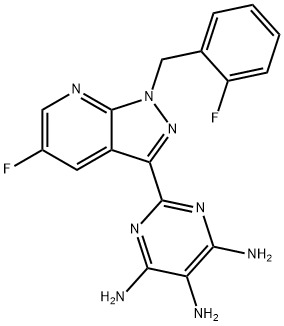 2-[5-fluor-1-(2-fluorbenzil)-1 H-pirazolo[3,4-b]piridin-3-il]pirimidin-4,5,6-triamină