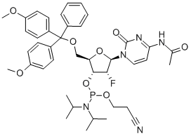 2'-fluor-N4-acetil-5'-O-(4,4'-dimetoxitritil)-2'-deoxicitidin-3'-CE-fosforamidit