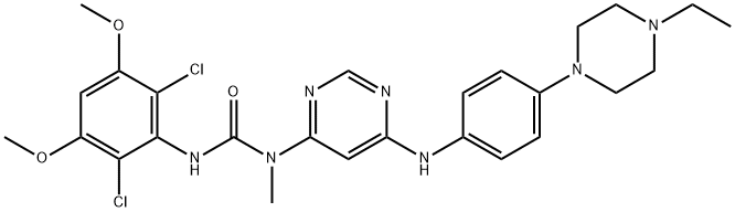 3-(2,6-diclor-3,5-dimetoxifenil)-1-[6-[[4-(4-etilpiperazin-1-il)fenil]amino]pirimidin-4-il]-1-metiluree