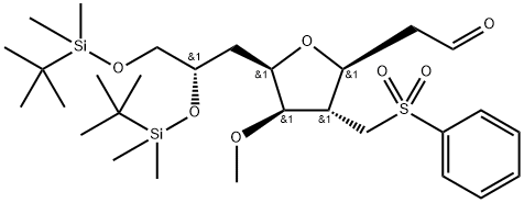 3,6-anhidro-2,4,7-trideoxi-8,9-bis-O-[(1,1-dimetiletil)dimetilsilil]-5-O-metil-4-[(fenilsulfonil)metil]-D- glicero-D-gulo-nonose