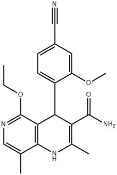 4-(4-ciano-2-metoxifenil)-5-etoxi-2,8-dimetil-1,4-dihidro-1,6-naftiridin-3-carboxamidă