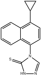 4-(4-ciclopropilnaftalen-1-il)-1 H-1,2,4-triazol-5(4H)-tionă