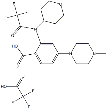 trifluoracetat de acid 4-(4-metilpiperazin-1-il)-2-[(tetrahidropiran-4-il)(2,2,2-trifluoracetil)amino]benzoic