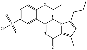 4-etoxi-3-(5-metil-4-oxo-7-propil-3,4-dihidro-imidazo[5,1-f][1,2,4]-triazin-2-il)benzen-sulfonil Clorură
