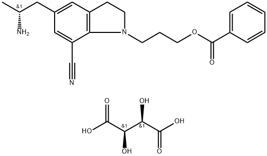(2R,3R)-2,3-dihidroxibutandioat de 5-[(2R)-2-aminopropil]-1-[3-(benzoiloxi)propil]-2,3-dihidro-1 H-indol-7-carbonitril