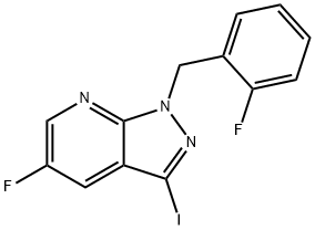 5-fluor-1-(2-fluorbenzil)-3-iodo-1H-pirazolo[3,4-b]piridină