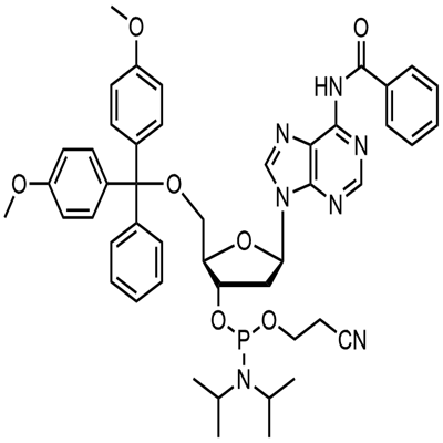 5’-O-(4,4’-dimetoxitritil)-N6-benzoil-2’-deoxiadenozin-3’-(2-cianoetil-N,N-diizopropil)fosforamidit