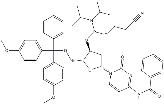 5'-O-DMT-N4-benzoil-2'-deoxicitidină 3'-CE fosforamidit