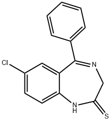 7-clor-1,3-dihidro-5-fenil-2H-1,4-benzodiazepin-2-tionă