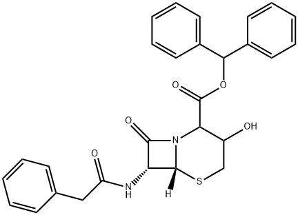 benzhidril(6R,7R)-3-hidroxi-8-oxo-7-(2-fenilacetamido)-5-tia-1-azabiciclo[4.2.0]octan-2-carboxilat