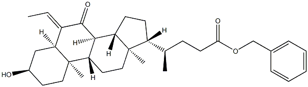 Ester fenilmetilic al acidului colan-24-oic, 6-etiliden-3-hidroxi-7-oxo-, (3α,5β)-