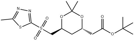 Acid D-eritro-hexonic, 2,4,6-trideoxi-3,5-O-(1-metiletiliden)-6-[(5-metil-1,3,4-tiadiazol-2-il)sulfonil]- ester 1,1-dimetiletil
