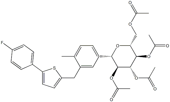 D-glucitol, 1,5-anhidro-1-C-[3-[[5-(4-fluorfenil)-2-tienil]metil]-4-metilfenil]-, tetraacetat, (1S)-(9CI)