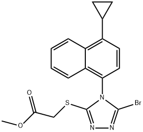2-(5-broMo-4-(4-ciclopropilnaftalen-1-il)-4H-1,2,4-triazol-3-iltio)acetat de metil