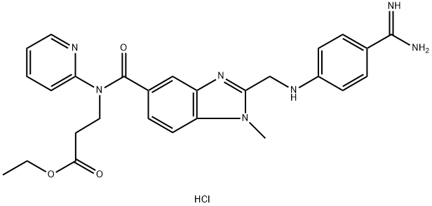 Clorhidrat de ester etilic de N-[[2-[[[4-(Aminoiminometil)fenil]amino]metil]-1-metil-1H-benzimidazol-5-il]carbonil]-N-(2-piridinil)-beta-alanina