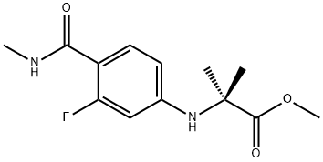 Ester metilic al N-[3-fluor-4-[(metilamino)carbonil]fenil]-2-metilalanină