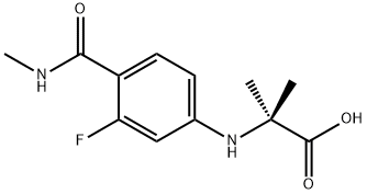 N-[3-fluor-4-[(metilamino)carbonil]fenil]-2-metilalanină