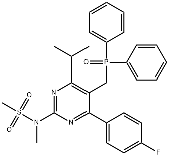 N-[5-(Difenilfosfinoilmetil)-4-(4-fluorfenil)-6-izopropilpirimidin-2-il]-N-metilmetansulfonamidă