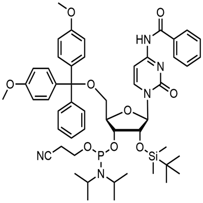 N-blocat-5'-O-DMT-2'-O-TBDMS CED citidin fosforamidit