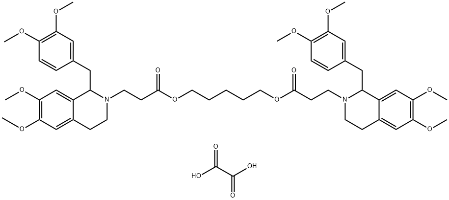 pentametilen bis[1-(3,4-dimetoxibenzil)-3,4-dihidro-6,7-dimetoxi-1H-izochinolin-2-propionat], dioxalat