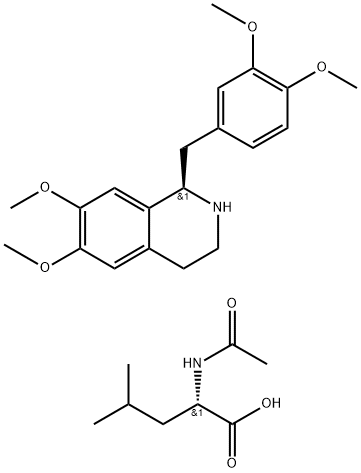 R-tetrahidropapaverină N-acetil-L-leucinat