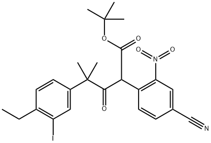 2-(4-ciano-2-nitrofenil)-4-(4-etil-3-iodofenil)-4-metil-3-oxopentanoat de tert-butil
