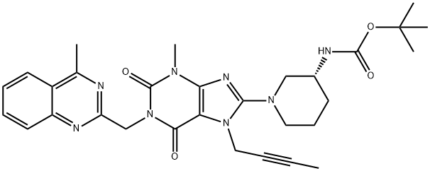 Tert-butil((3s)-1-(7-(but-2-in-1-il)-3-metil-1-((4-metilchinazolin-2-il)metil)-2,6-dioxo- 2,3,4,5,6,7-hexahidro-1h-purin-8-il)piperidin-3-il)carbaMate